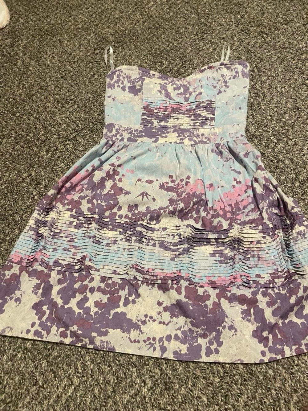 Marsh Blue Abstract Print Dress Size Small Like New